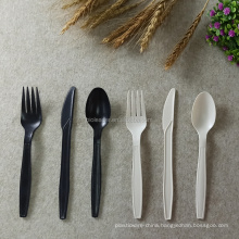 Hot Sale Stocked Cheep Price Biodegradable Disposable Cornstarch Plastic Cutlery Set Knife Fork Spoon